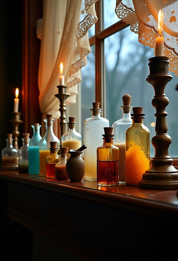 antique glass bottle collection