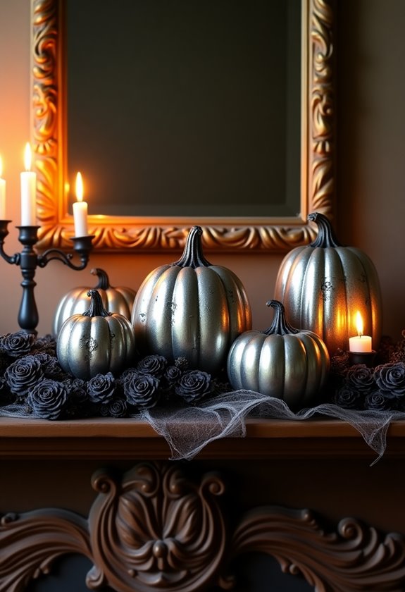 autumn decorative glass pumpkins