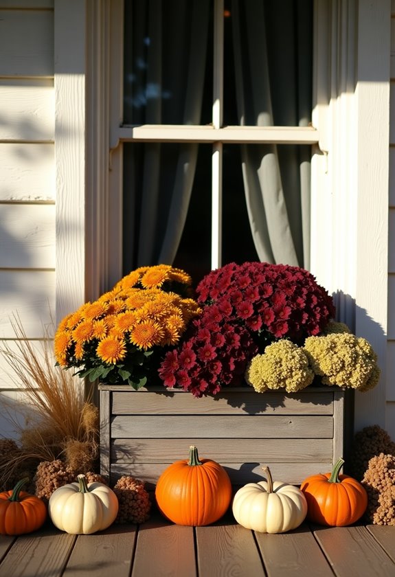 autumn floral arrangement display