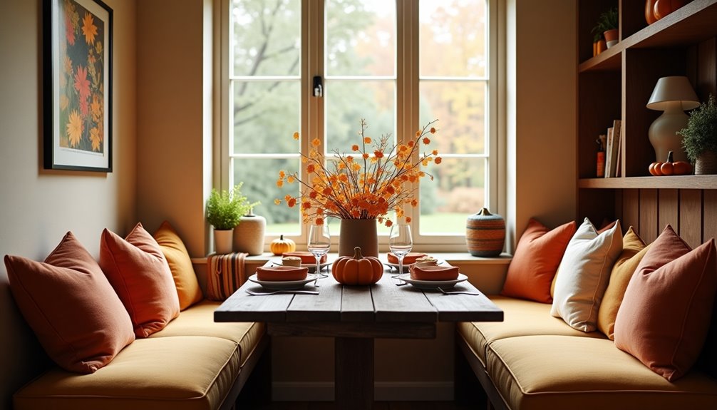 autumn kitchen nook enhancements