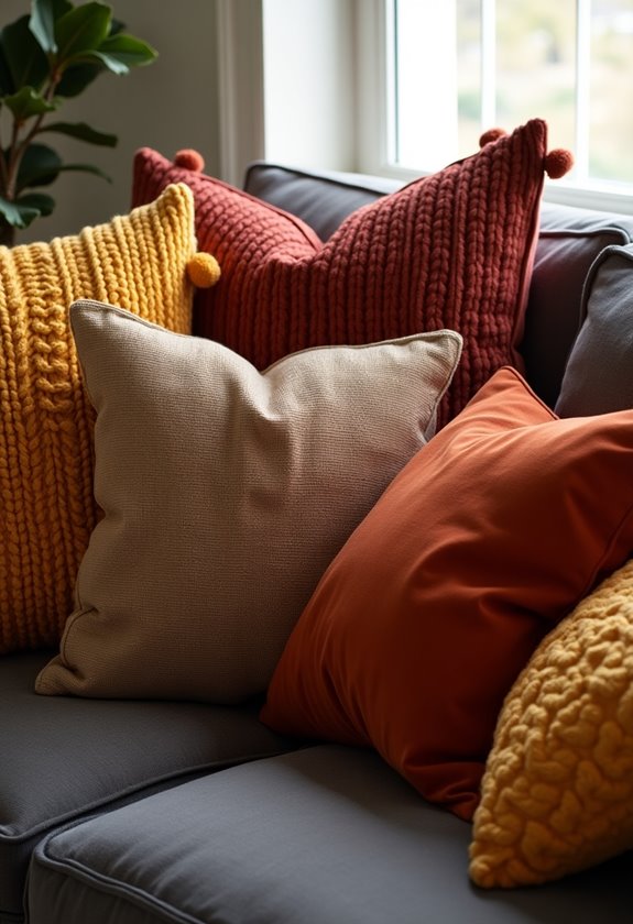 autumn themed cushion combinations