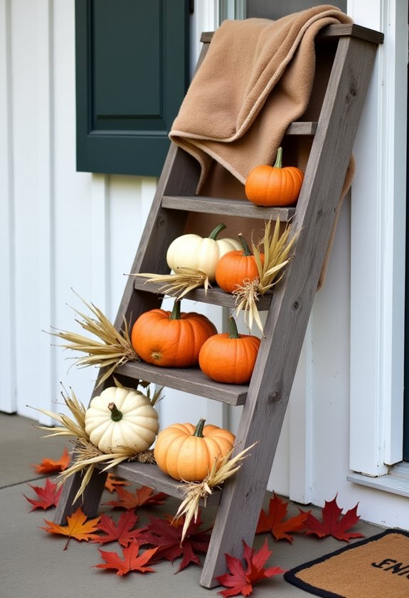 charming autumn decor display