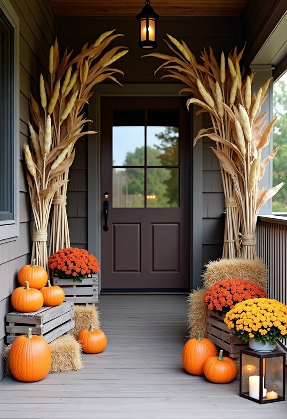 corn stalk archway entrance