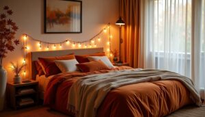 cozy autumn inspired bedroom decor