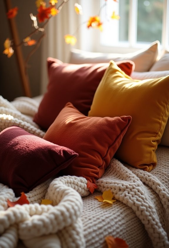 cozy decorative soft cushions