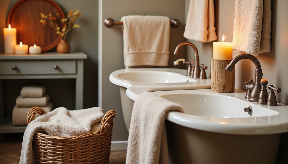 cozy thanksgiving bathroom decor