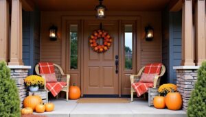 cozy thanksgiving porch displays