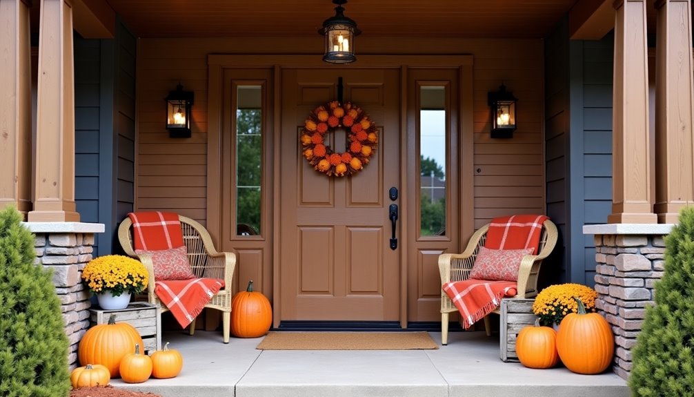 cozy thanksgiving porch displays