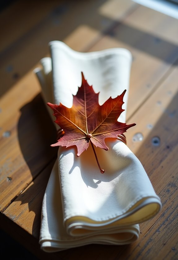 decorative autumn themed tableware