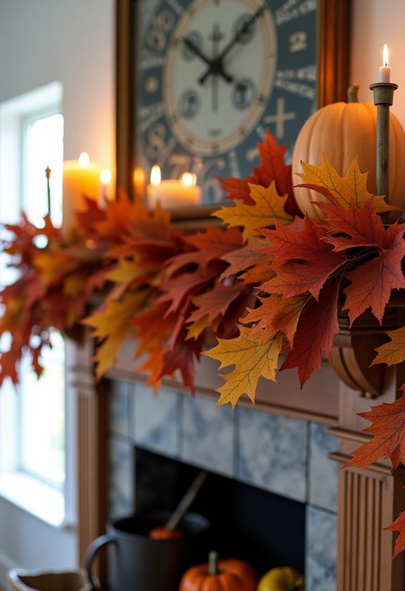 decorative seasonal leaf garlands