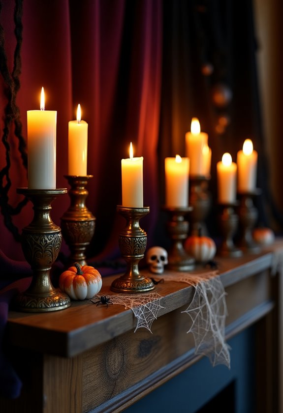 elegant antique candle holders