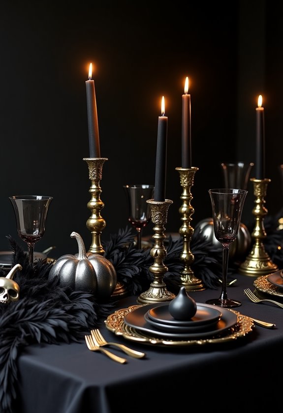 elegant black gold decor