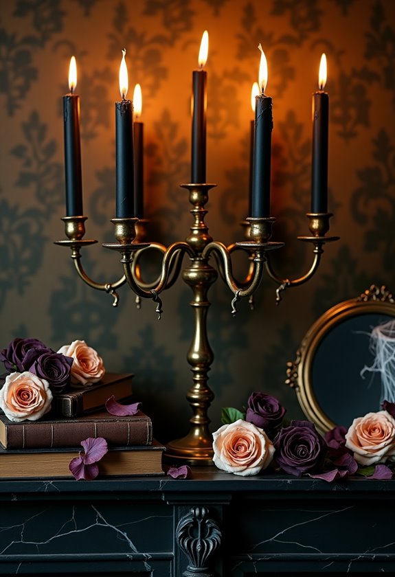 elegant brass candle holders