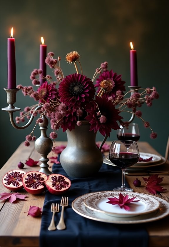 elegant dark floral arrangements