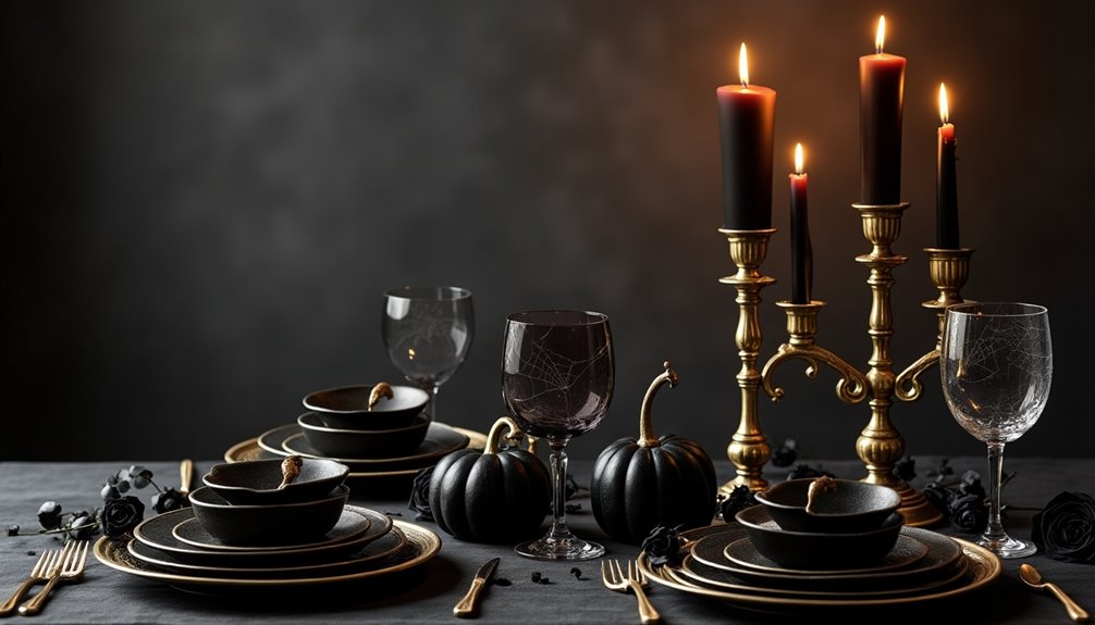 elegant halloween table settings