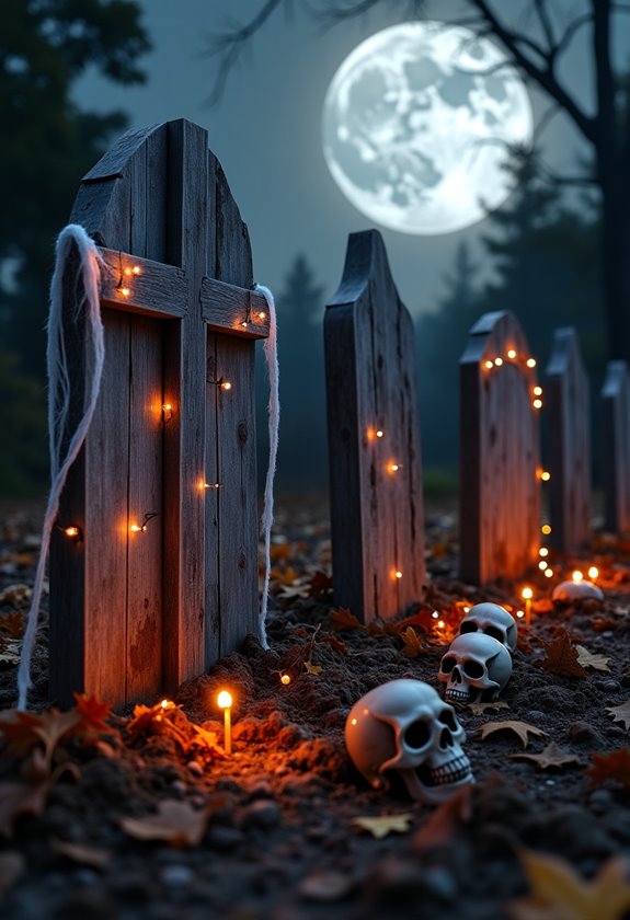 homemade halloween grave markers