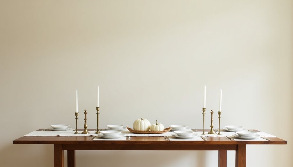 minimalist thanksgiving table settings