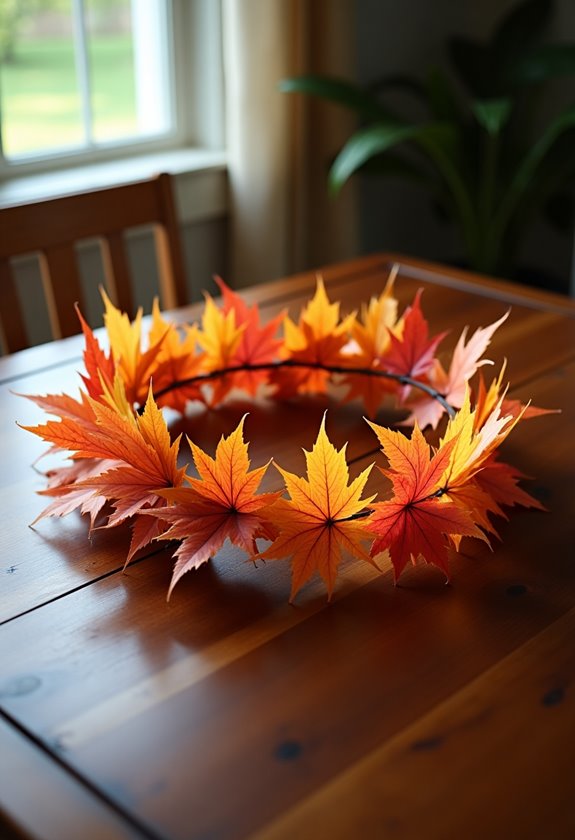 natural foliage table decor