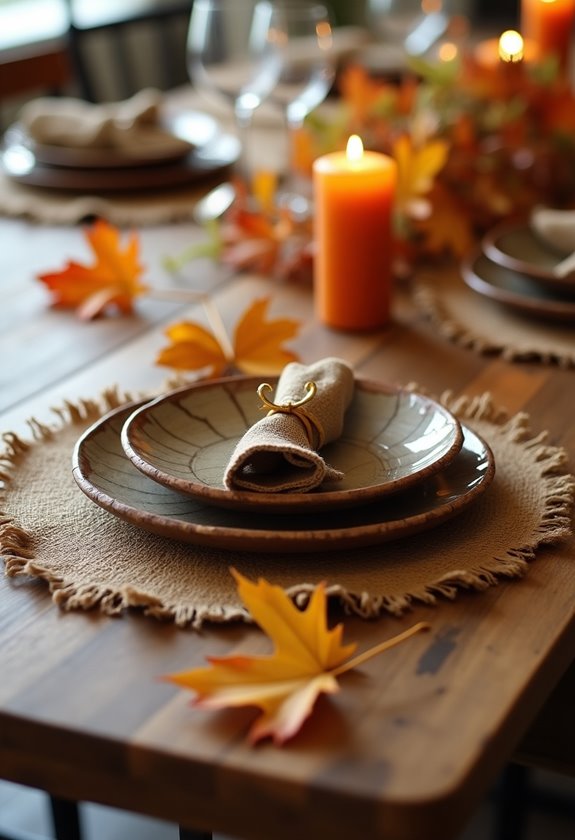 natural textured table decor