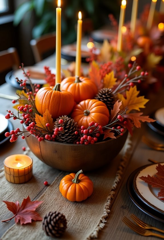 natural themed table decorations