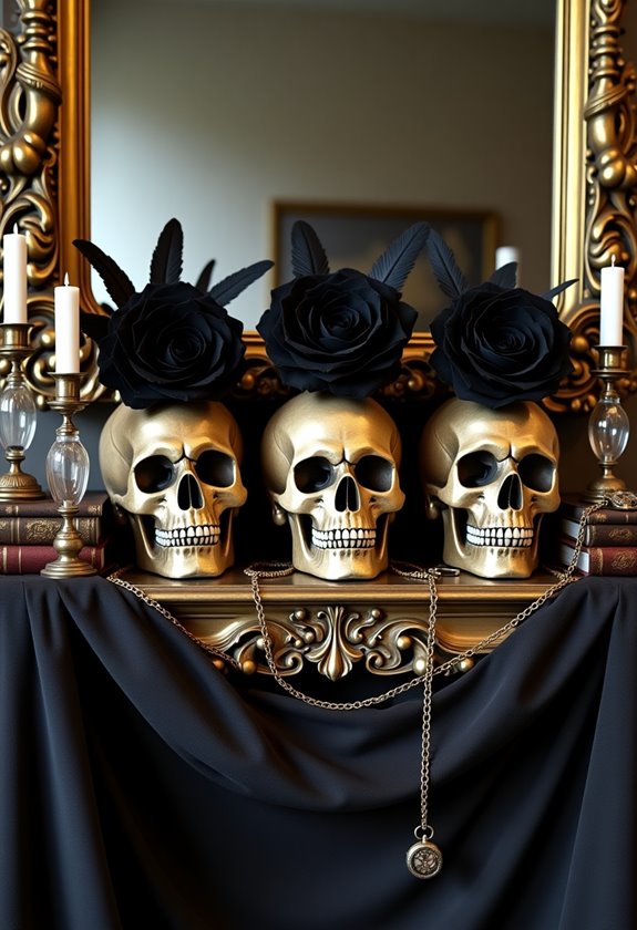 ornate skull floral displays