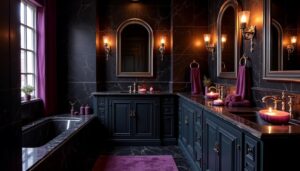 sophisticated halloween bathroom elegance