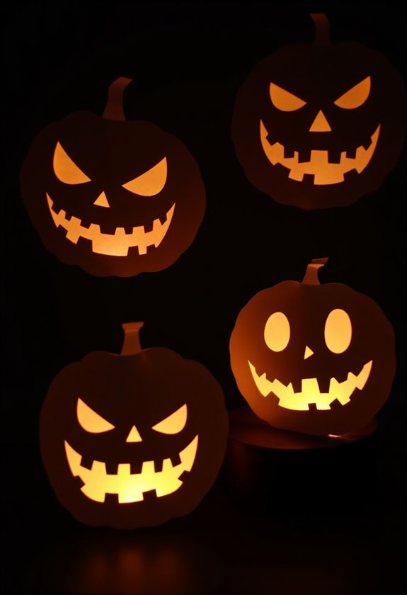 spooky carved pumpkin expressions