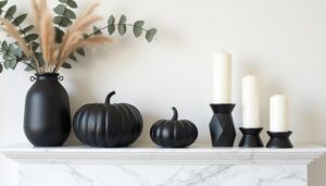 stylish monochrome halloween decorations