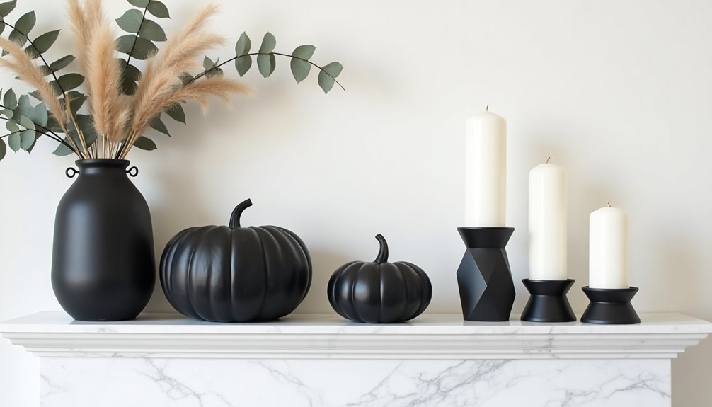 stylish monochrome halloween decorations