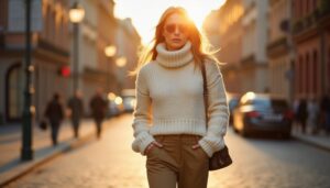 stylish oversized turtleneck outfits