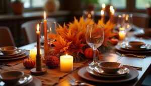 thanksgiving dried leaf decorations