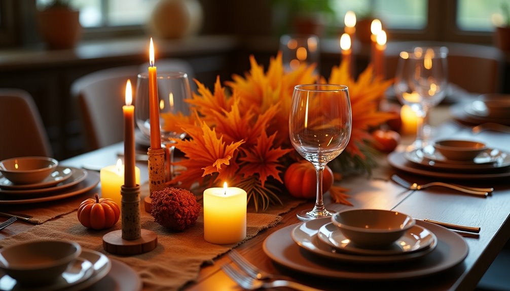 thanksgiving dried leaf decorations