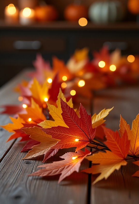 vibrant decorative leaf garland