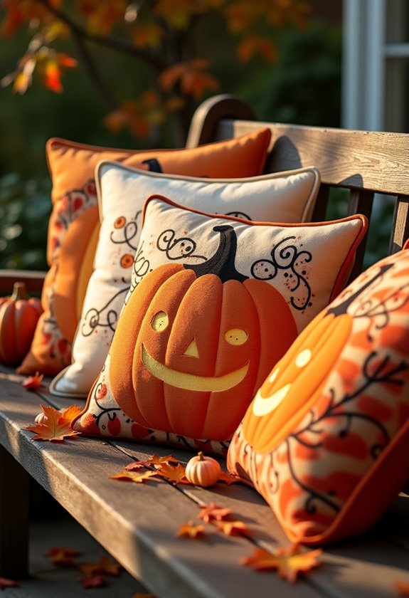 vibrant designs on pumpkins